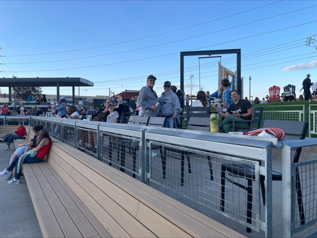 Inline image showing the LP Insurance team with enjoying a night out at a Reno Aces game. 